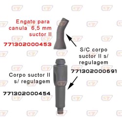 Engate P/ Canula Ø6,5mm Suctor II (Borracha Sugador) - 4 unidades